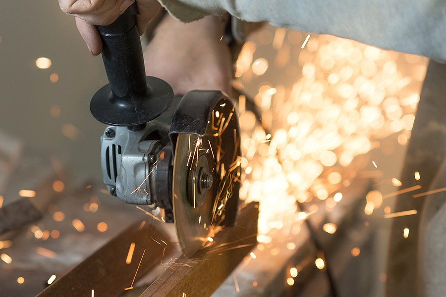 Amoladora angular eléctrica